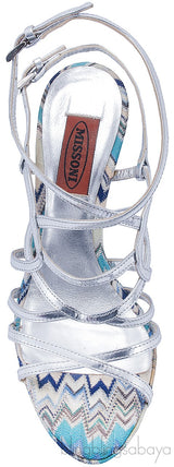 Silver Strappy Sandals