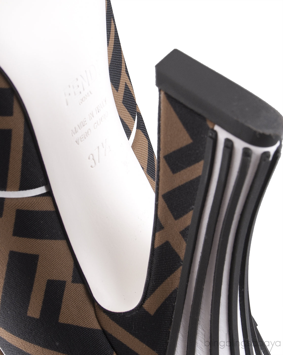 FF Motif Square Toe Pumps