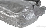 Givenchy Metallic Grey GG Leather Hobo Bag