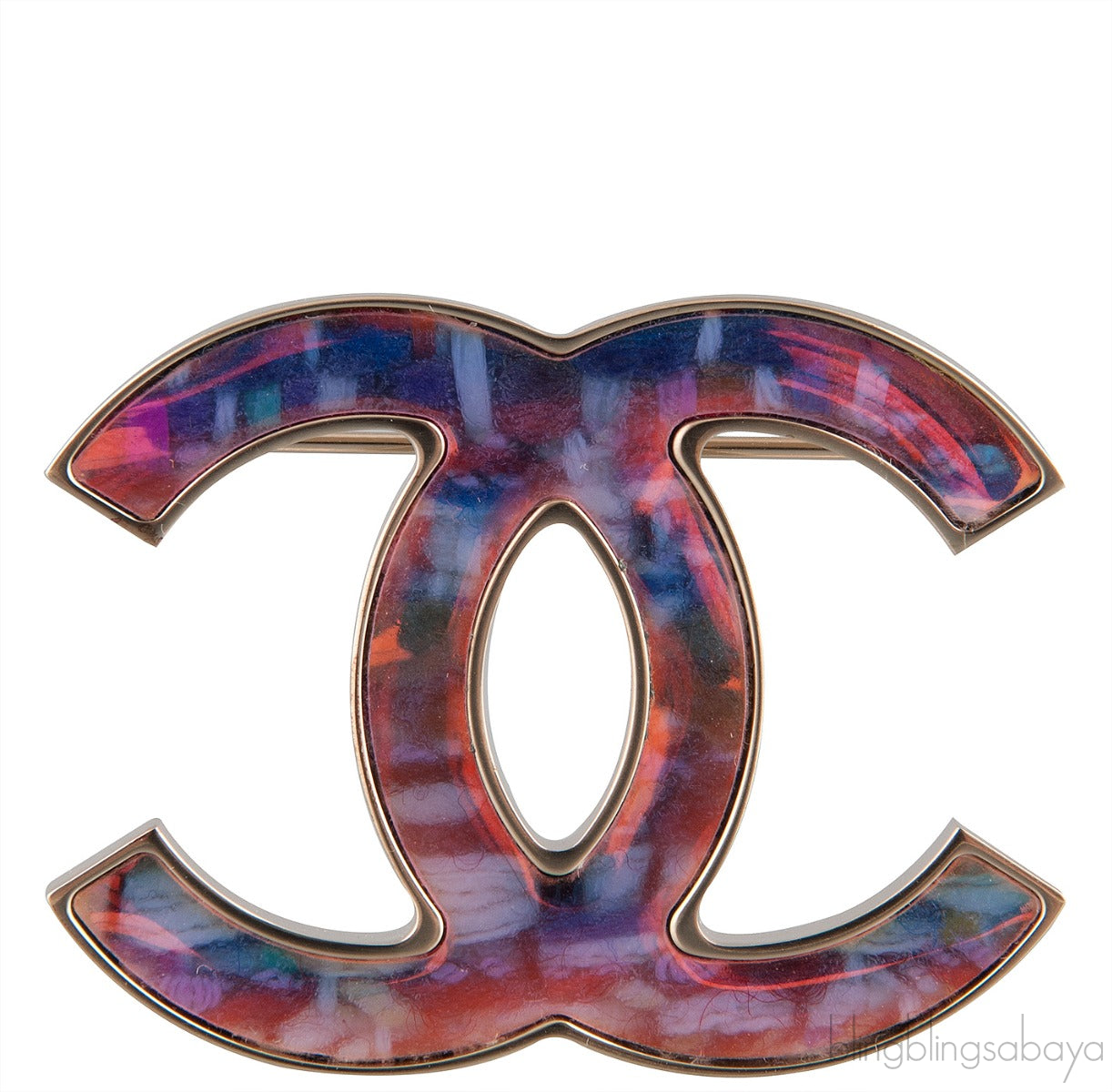 CC Tweed Hologram Pin