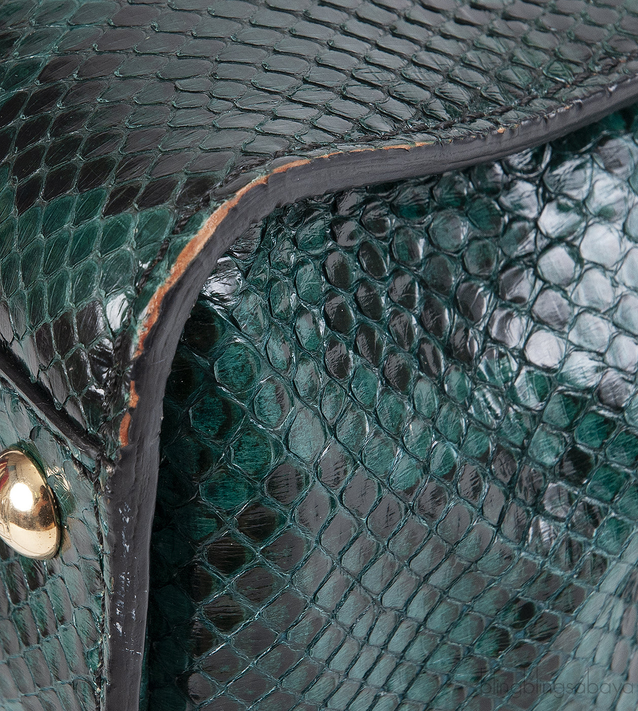Fendi Peekaboo Medium Green Python Bag