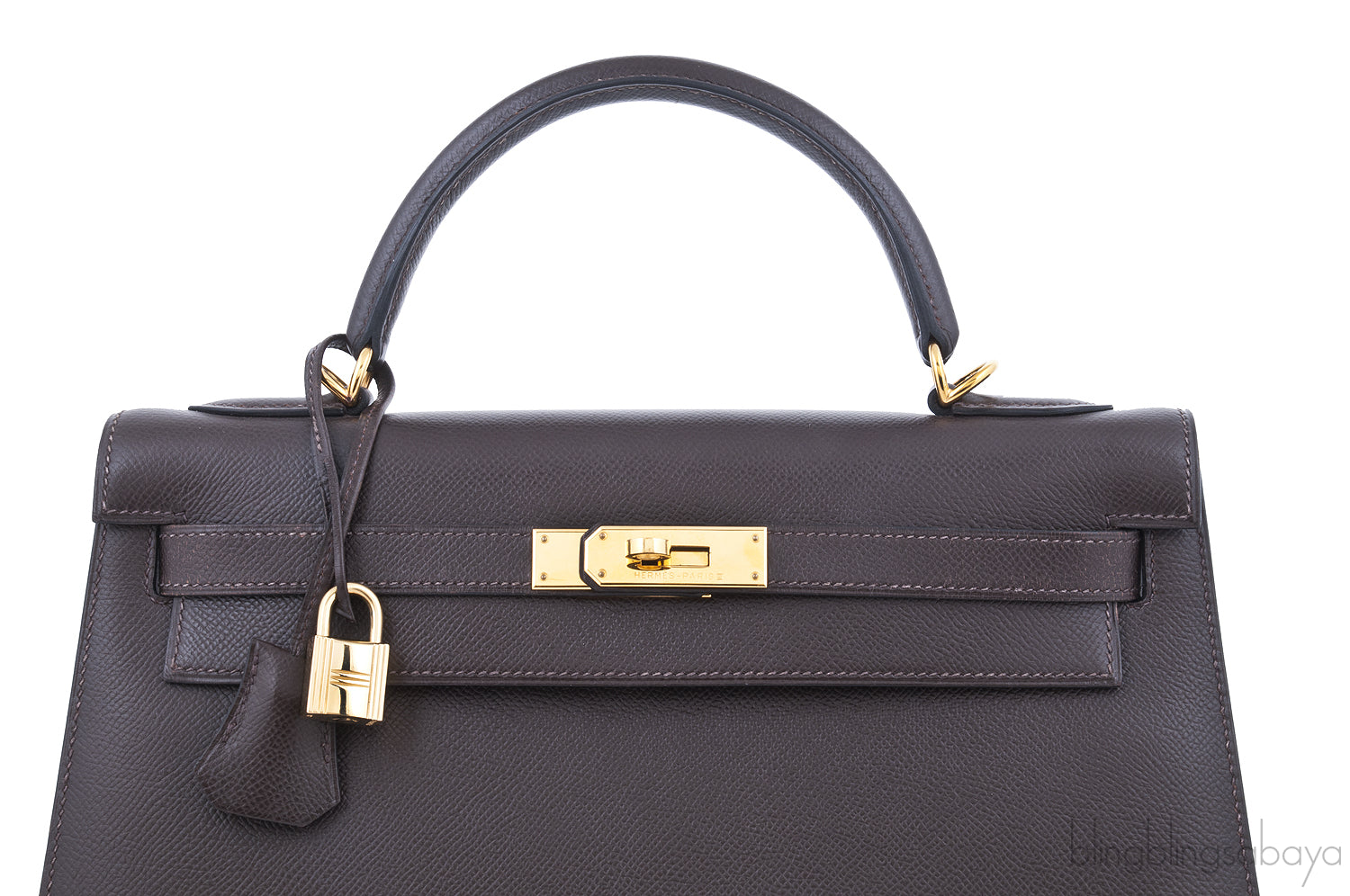 Kelly 32 Dark Brown Epsom GHW