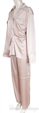 Pearl Satin Shirt & Trouser