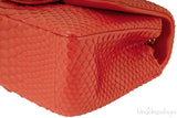Classic Coral Python Mini Flap Bag