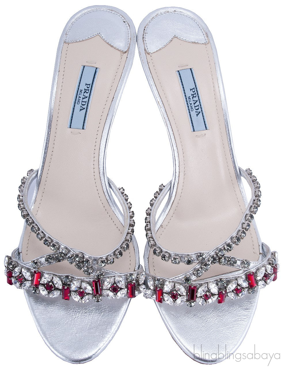 Jewel Embellished Silver Sandals