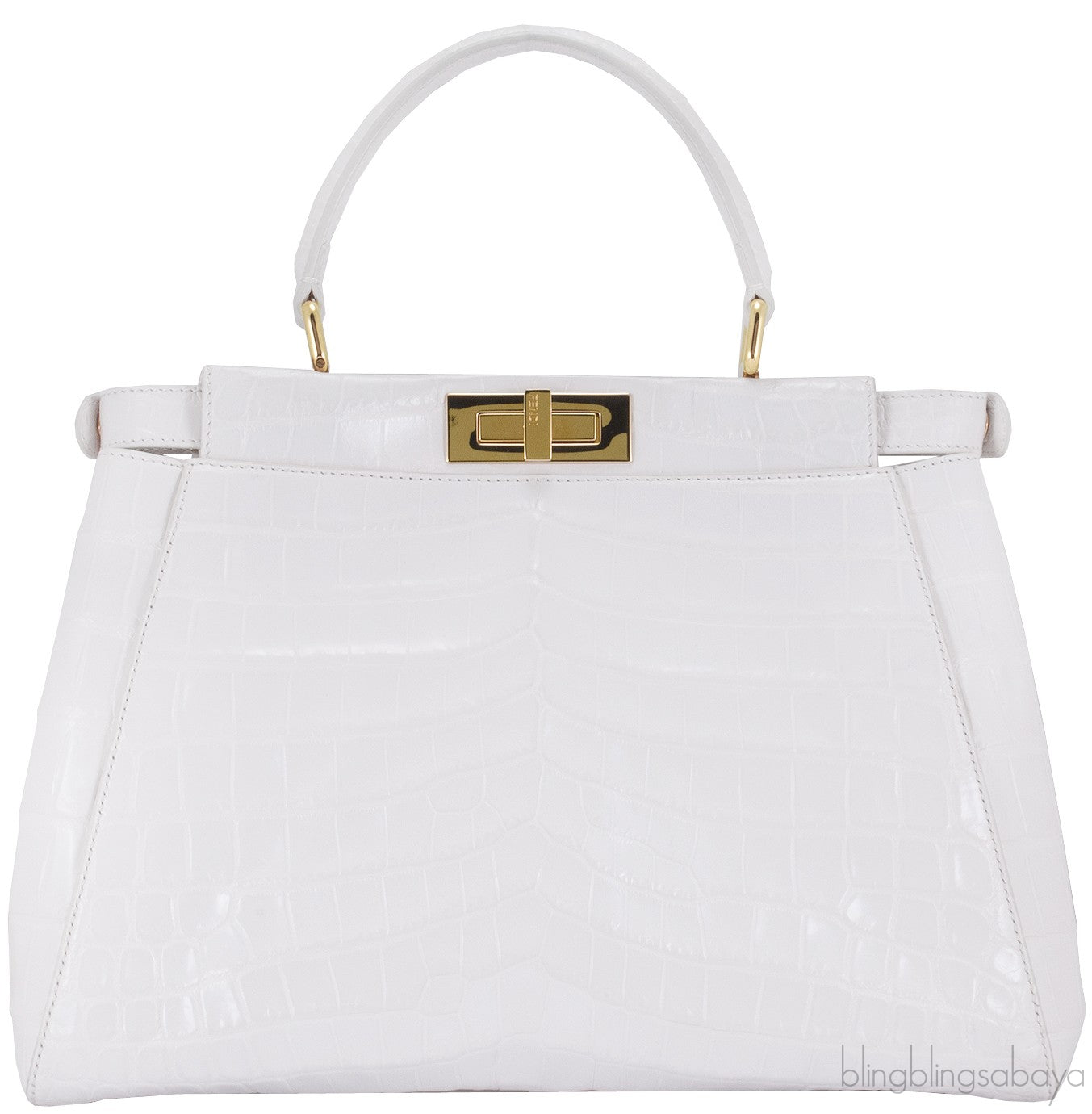 White Pearl Crocodile Peek-a-boo