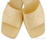 Yellow Rubber Slide Sandals