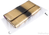 Gold & Black Python Clutch