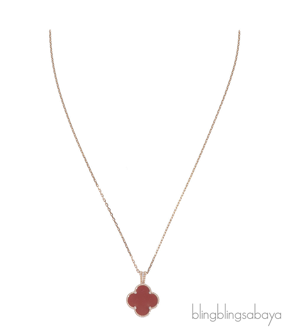 Van Cleef & Arpels Secret  Pendant Watch Carnelian Necklace