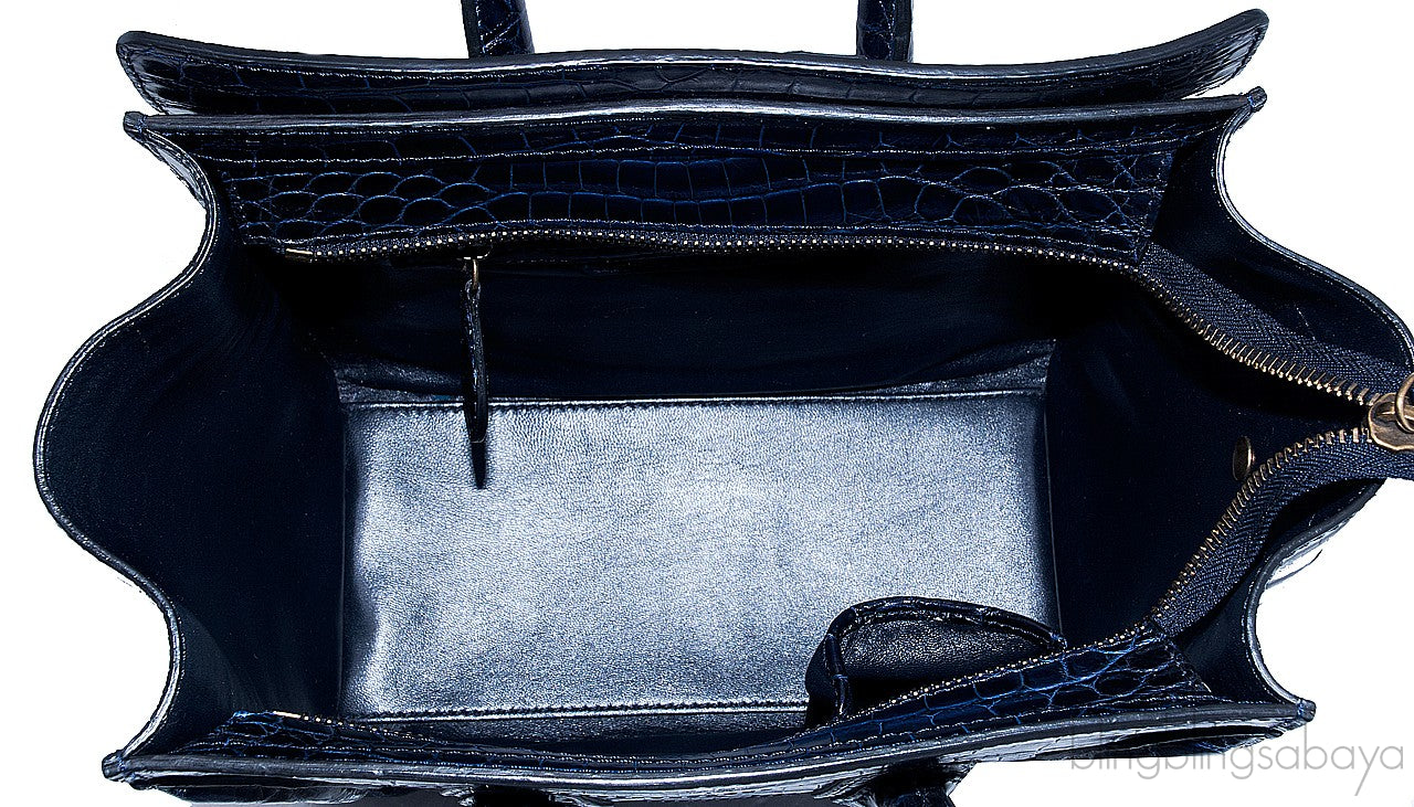 Micro Alligator Luggage Tote