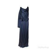 Temperley London Blue Crystal Embellished Gathered Front Dress