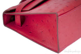 Kelly Pochette Rouge Vif Ostrich