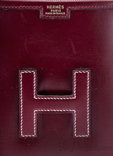 Jige Burgundy Box Clutch