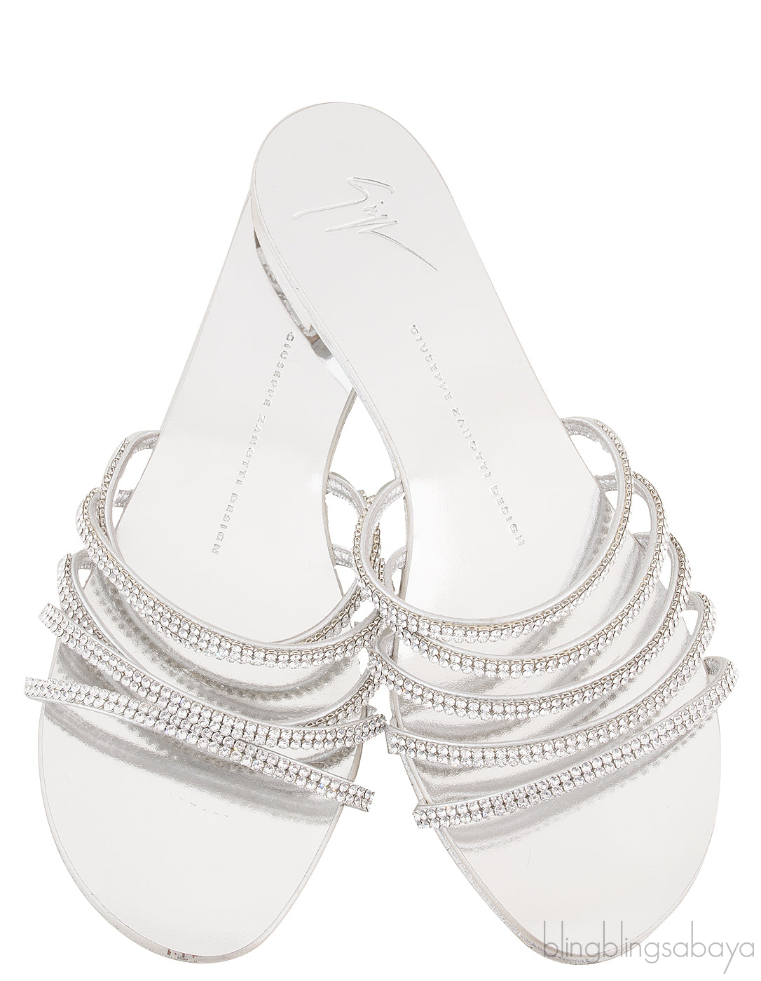 Silver Crystal Sandals