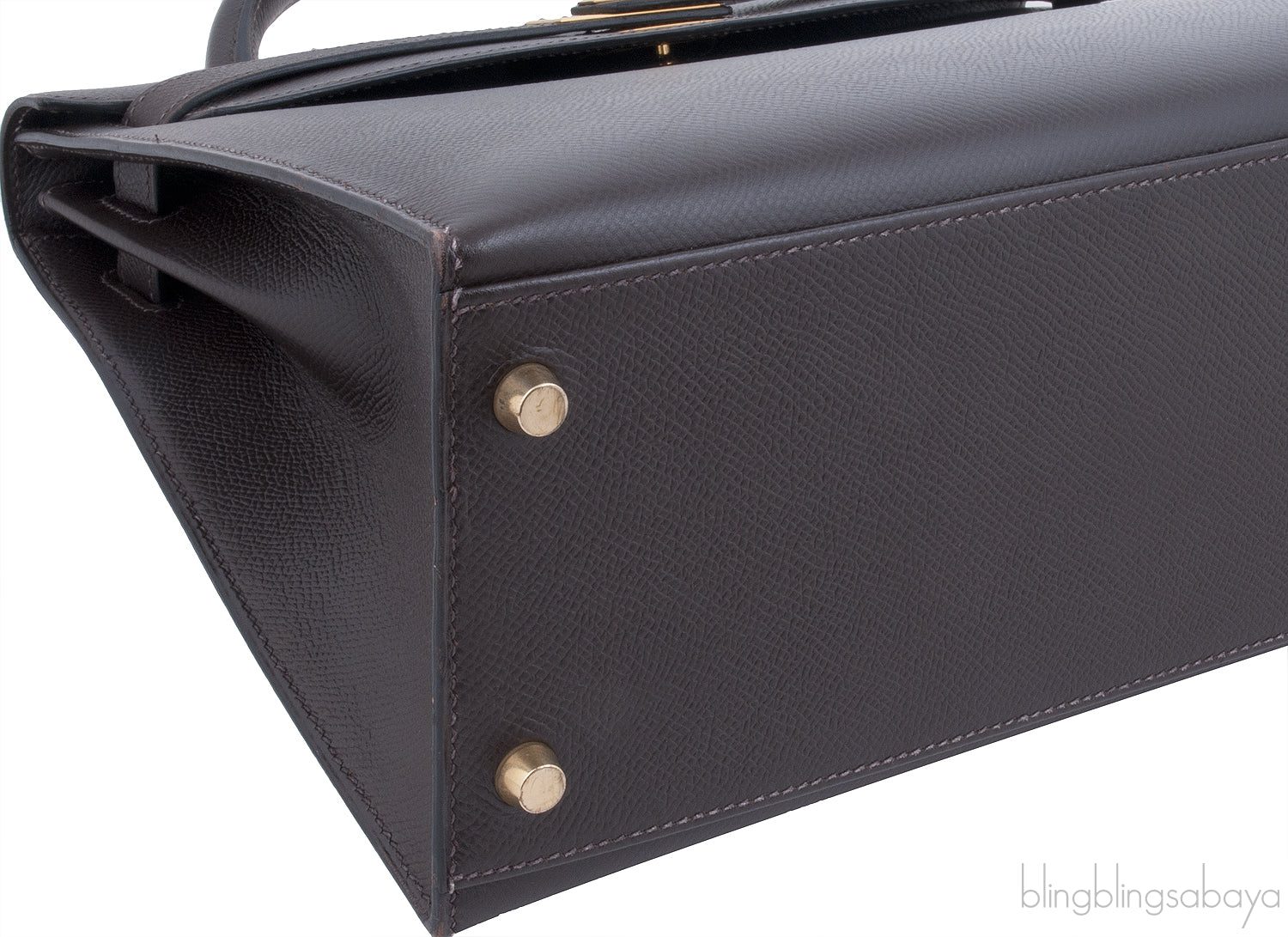 Kelly 32 Dark Brown Epsom GHW
