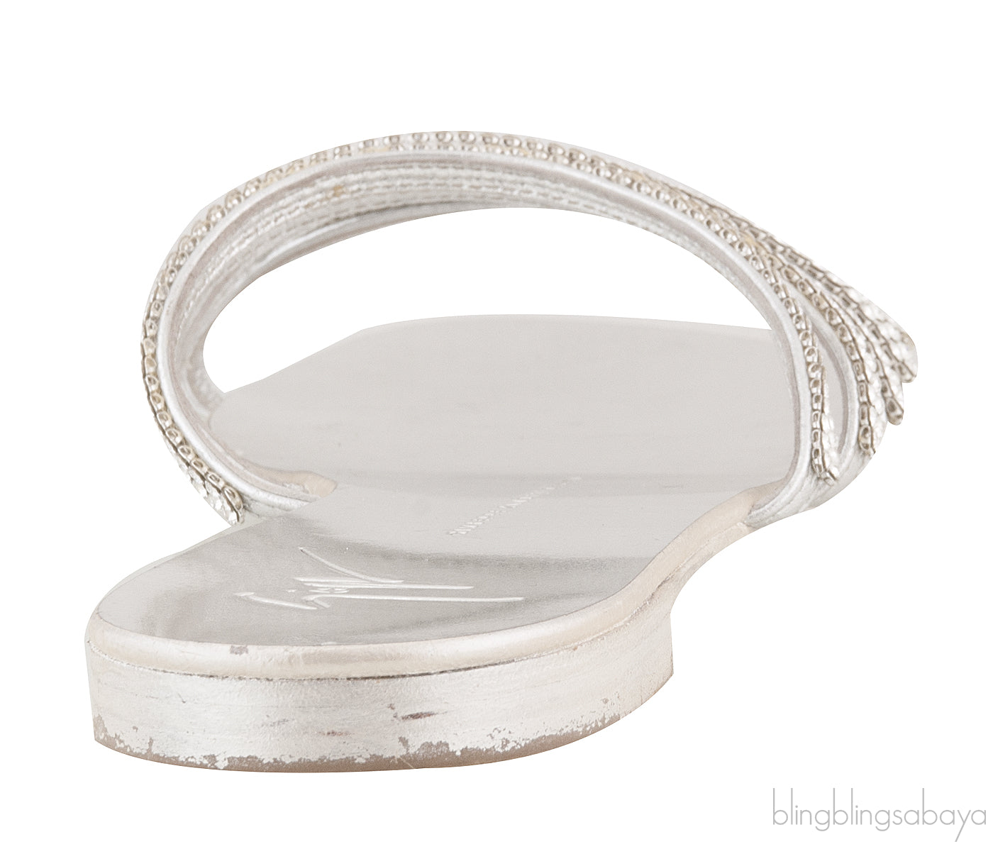 Silver Crystal Sandals