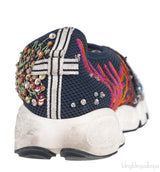 Dark Blue DIOR Bead Embellished Fusion Sneakers