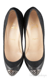 Maggie 140 Black Nappa & Pony Heels