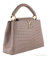 Capucines Crocodile Taupe BB