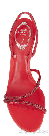 Red Crystal Slingback Sandals