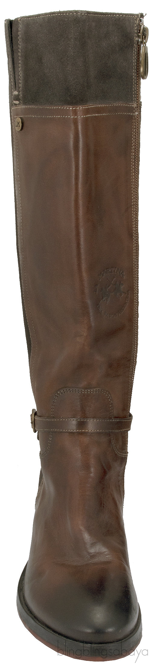 Bi-color Leather Boots
