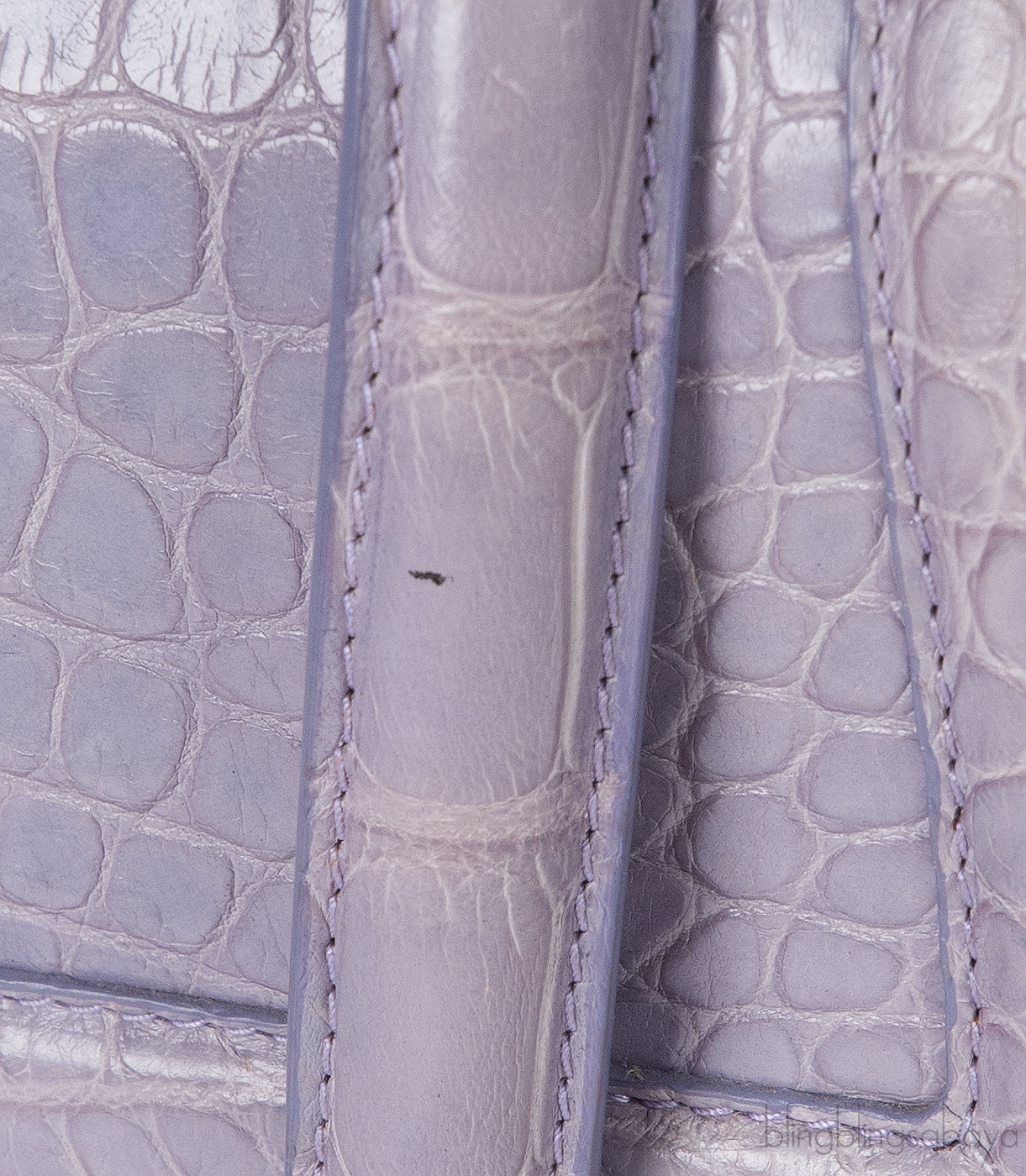 Christian Dior Mitzah Lilac  Crocodile Medium Tote