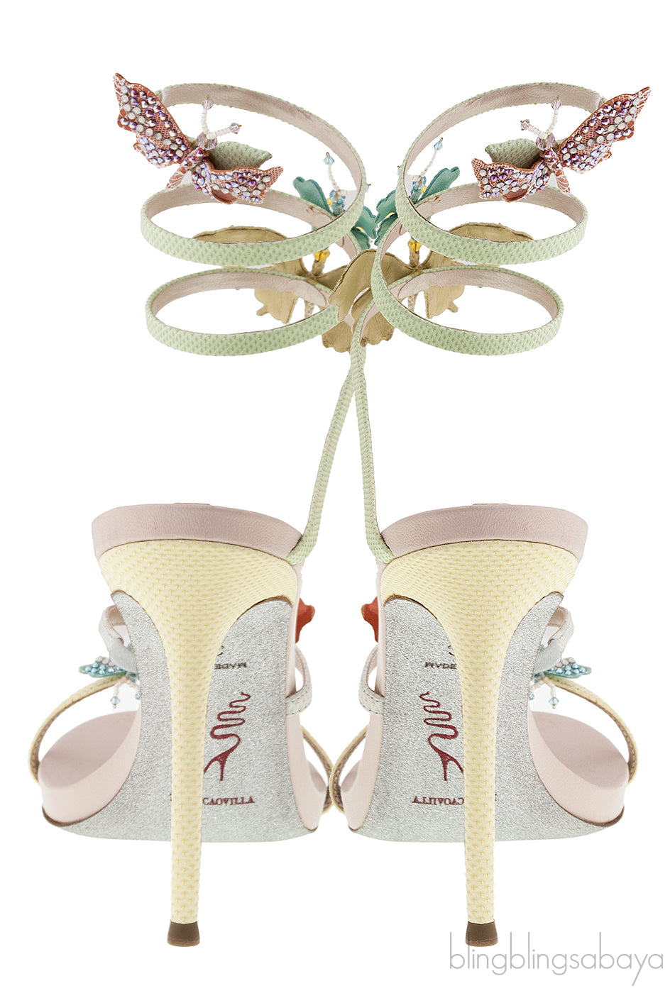 Butterfly Swarovski Twirl Sandals