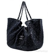 Black Patent XXL Symbol Tote