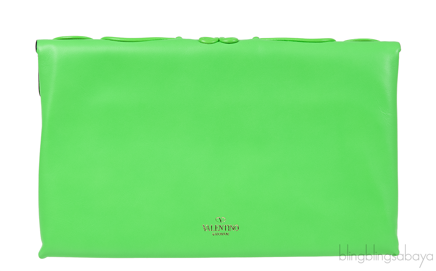 Intrigate Envelope Clutch Neon Green