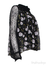 Floral Embroidered Lace Blouse