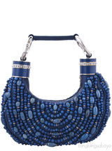 Blue Beaded Bracelet Bag