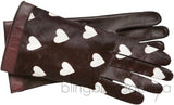 Jenny Heartprinted Calf Hair Gloves