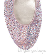 Gina Light Pink Crystal Ballet Shoes