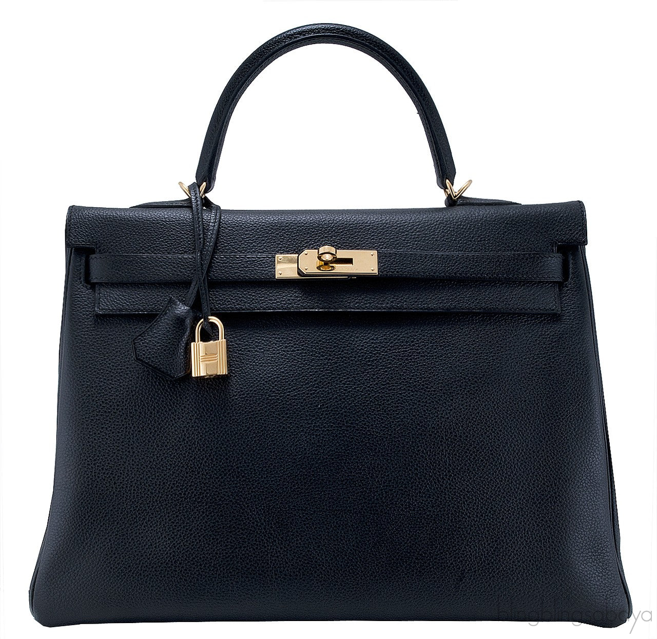 Kelly 35 Black Togo Retourne GHW