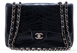 Classic Jumbo Black Shiny Croco