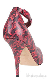 Red Wiltkin Logo Print Slingback