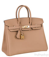 Birkin 25 Chai Veau Togo GHW