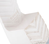 White Rubber Slide Sandals
