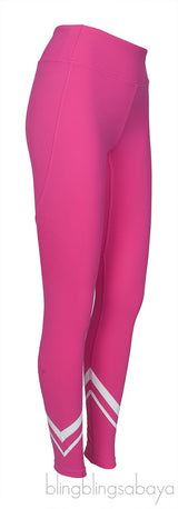 Printed Stretch-Jersey Leggings Pink