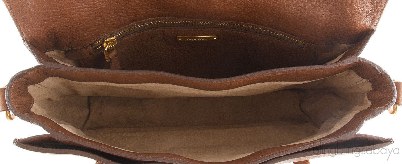 Miu Miu Patina Brown Cervo Leather Bag