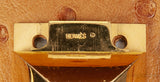 Hermes Vintage Medor Gold Ostrich Clutch