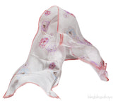 Printed Camellia Off-white Stole