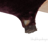 Dark Purple Velvet Mini Kitten Heels