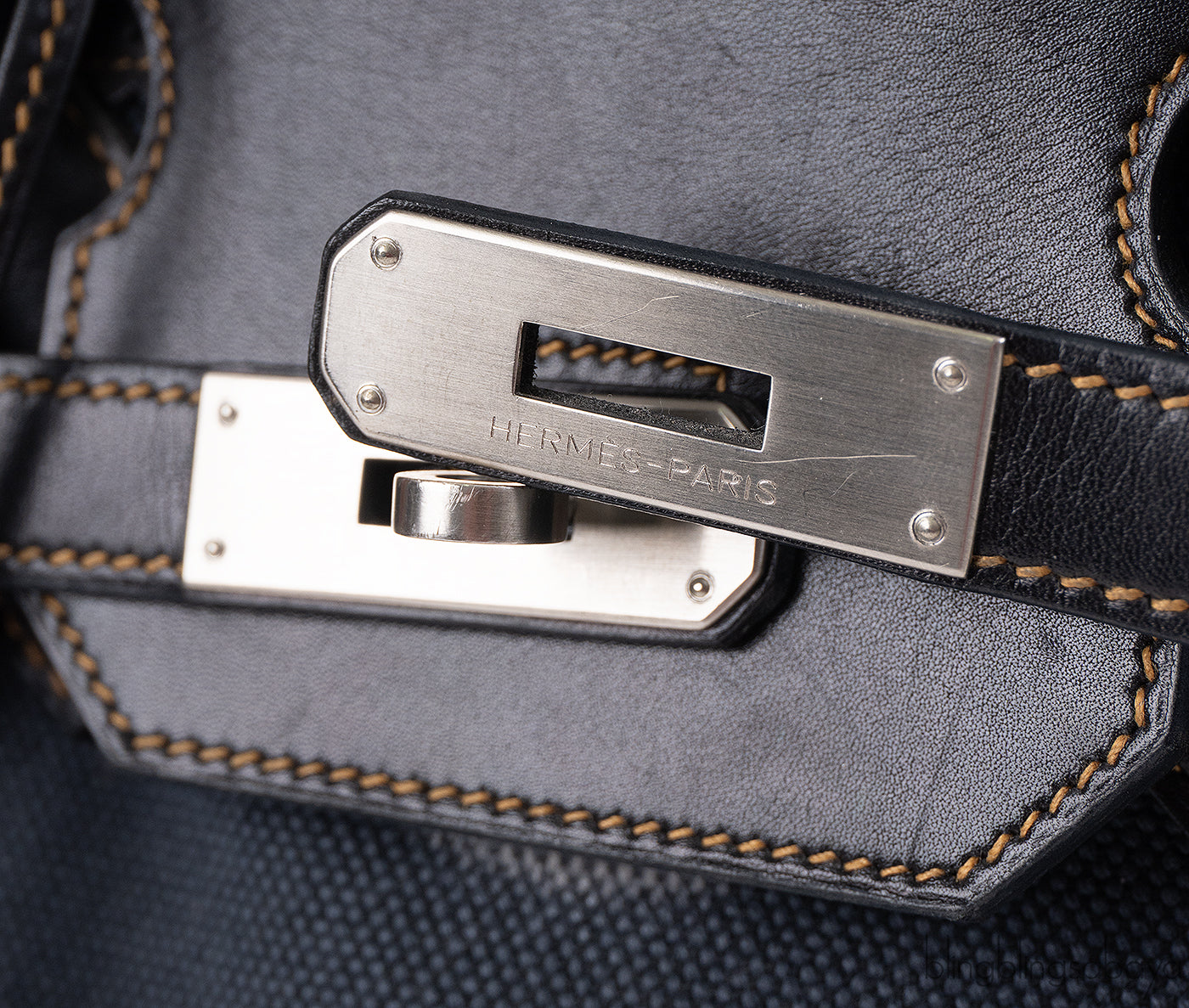 Hermès Birkin 35 Ghillies Noir Veau Evercolor Denim Fonce