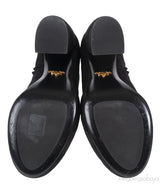 Prada Black Velvet Platform Boots