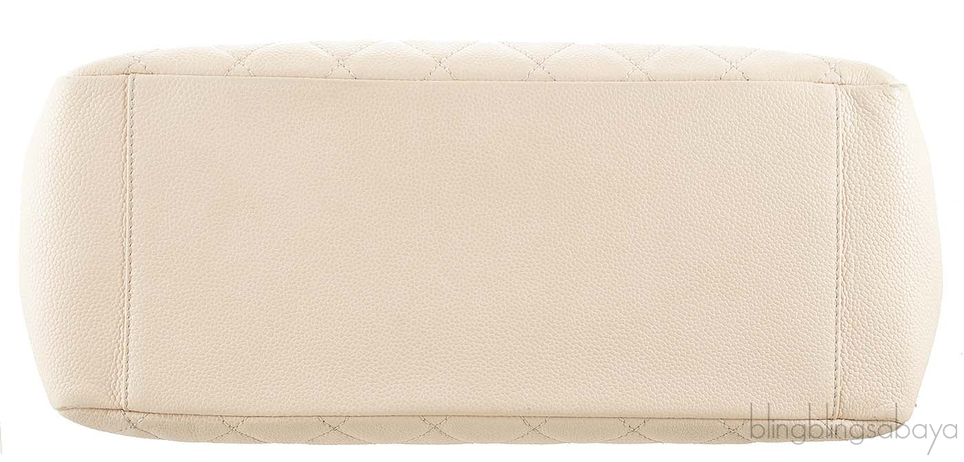 Beige Caviar Shopping Tote