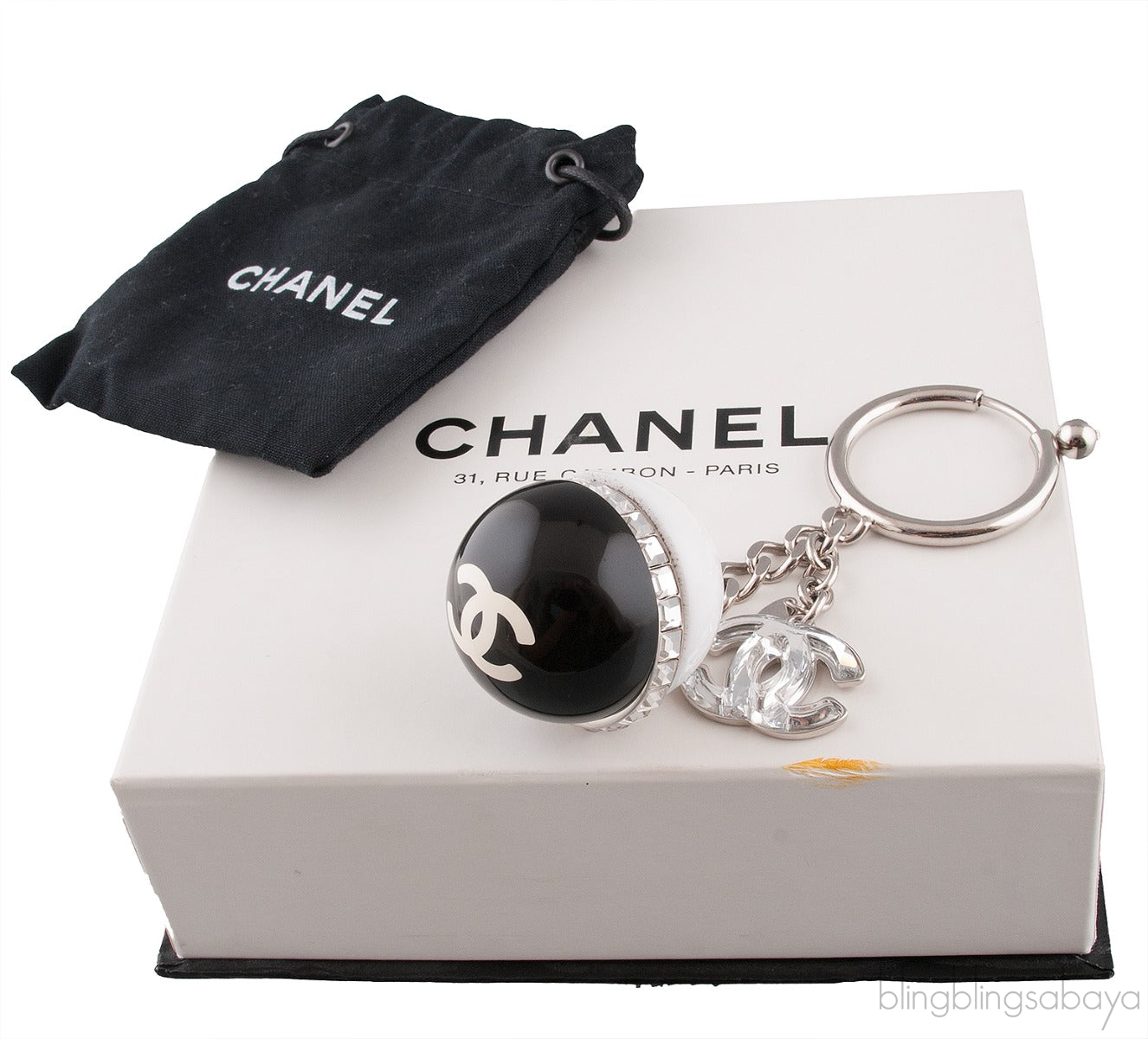Black Crystal CC Key Holder