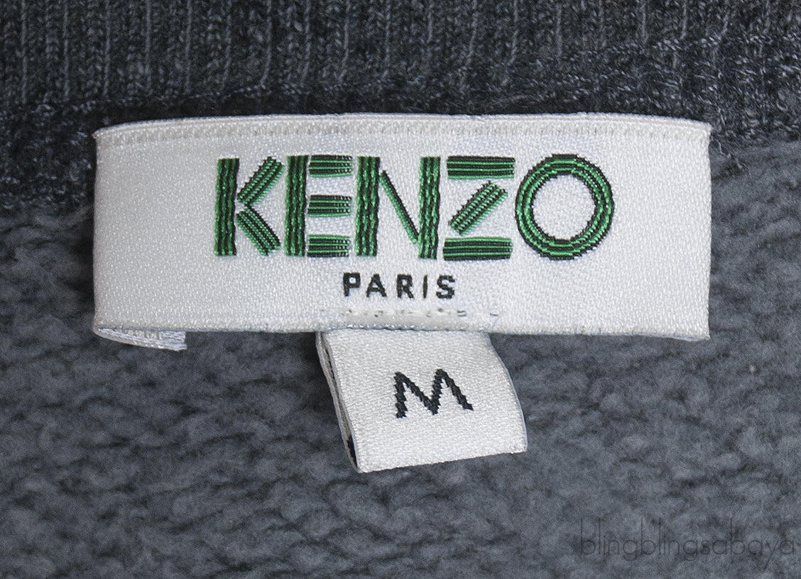 Tiger Embroidered Grey Sweatshirt