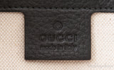 Gucci Black Printed Canvas Bamboo Shopper Tote