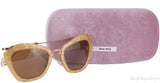 Gold Acetate Glitter Sunglasses